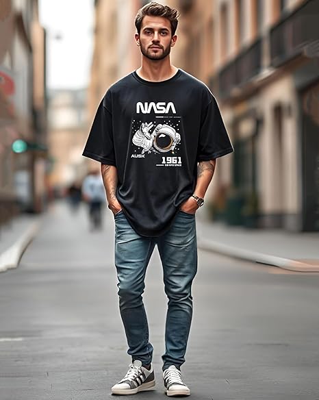 Premium Quality Men's Oversized Half Sleeve Printed T-Shirt for Men - Image 2