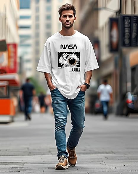 Premium Quality Men's Oversized Half Sleeve Printed T-Shirt for Men - Image 14